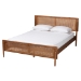 Baxton Studio Gardwin Mid-Century Modern Ash Walnut Finished Wood King Size Platform Bed