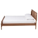 Baxton Studio Gardwin Mid-Century Modern Ash Walnut Finished Wood King Size Platform Bed - BSOMG0089-Ash Walnut Rattan-King