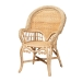 bali & pari Ratu Modern Bohemian Natural Brown Rattan Accent Chair