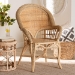 bali & pari Ratu Modern Bohemian Natural Brown Rattan Accent Chair - BSORatu-Rattan-AC