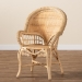 bali & pari Ratu Modern Bohemian Natural Brown Rattan Accent Chair - BSORatu-Rattan-AC