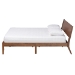 Baxton Studio Salvatore Mid-Century Modern Walnut Brown Finished Wood Queen Size Platform Bed - BSOSW8521-Walnut-Queen