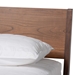 Baxton Studio Salvatore Mid-Century Modern Walnut Brown Finished Wood Queen Size Platform Bed - BSOSW8521-Walnut-Queen