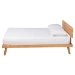 Baxton Studio Joaquin Modern Japandi Rustic Brown Finished Wood Queen Size Platform Bed - BSOSW8523-Rustic Brown-Queen