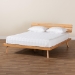 Baxton Studio Joaquin Modern Japandi Rustic Brown Finished Wood Queen Size Platform Bed - BSOSW8523-Rustic Brown-Queen