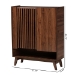 Baxton Studio Paricia Mid-Century Modern Walnut Brown Finished Wood Shoe Cabinet - BSOSESC70340WI-CLB-Shoe Cabinet