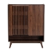 Baxton Studio Paricia Mid-Century Modern Walnut Brown Finished Wood Shoe Cabinet - BSOSESC70340WI-CLB-Shoe Cabinet
