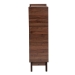 Baxton Studio Paricia Mid-Century Modern Walnut Brown Finished Wood Shoe Cabinet - BSOSESC70340WI-CLB-Shoe Cabinet