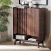Baxton Studio Paricia Mid-Century Modern Walnut Brown Finished Wood Shoe Cabinet - BSOSESC70340WI-CLB-Shoe Cabinet