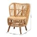 bali & pari Nagoya Modern Bohemian Natural Rattan Wide Seat Lounge Chair - BSONagoya-Medium-Rattan-Lounge Chair