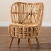 bali & pari Nagoya Modern Bohemian Natural Rattan Wide Seat Lounge Chair - BSONagoya-Medium-Rattan-Lounge Chair