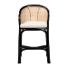 bali & pari Miranda Modern Bohemian Two-Tone Black and Natural Brown Rattan Counter Stool - BSOMiranda-Rattan-CS