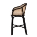 bali & pari Miranda Modern Bohemian Two-Tone Black and Natural Brown Rattan Counter Stool - BSOMiranda-Rattan-CS