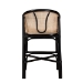 bali & pari Miranda Modern Bohemian Two-Tone Black and Natural Brown Rattan Counter Stool - BSOMiranda-Rattan-CS
