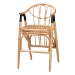 bali & pari Cyntia Modern Bohemian Natural Brown Rattan Counter Stool