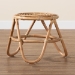 bali & pari Jacinda Modern Bohemian Natural Brown Rattan End Table - BSODC785-Rattan-ET