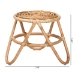 bali & pari Jacinda Modern Bohemian Natural Brown Rattan End Table - BSODC785-Rattan-ET