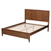 Baxton Studio Carver Classic Transitional Ash Walnut Finished Wood Queen Size Platform Bed - BSOMG0085-Ash Walnut-Queen