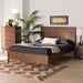 Baxton Studio Carver Classic Transitional Ash Walnut Finished Wood Queen Size Platform Bed - BSOMG0085-Ash Walnut-Queen