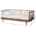 Baxton Studio Matilda Mid-Century Modern Ash Walnut Finished Wood Twin Size Daybed - BSOMG0091-Ash Walnut-Daybed-Twin