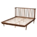 Baxton Studio Flint Mid-Century Modern Ash Walnut Finished Wood King Size Platform Bed - BSOMG0092-Ash Walnut-King