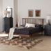 Baxton Studio Flint Mid-Century Modern Ash Walnut Finished Wood King Size Platform Bed - BSOMG0092-Ash Walnut-King