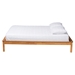 Baxton Studio Efren Mid-Century Modern Honey Oak Finished Wood King Size Bed Frame - BSOMG007-1-Light Natural-Bed Frame-King