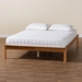 Baxton Studio Efren Mid-Century Modern Honey Oak Finished Wood King Size Bed Frame - BSOMG007-1-Light Natural-Bed Frame-King