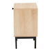 Baxton Studio Sherwin Mid-Century Modern Light Brown and Black 1-Drawer End Table with Woven Rattan Accent - BSOSR221172-Rattan-ET