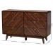 Baxton Studio Markell Mid-Century Modern Transitional Walnut Brown Finished Wood 6-Drawer Dresser - BSOLV44COD44231WI-CLB-6DW-Dresser