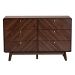 Baxton Studio Markell Mid-Century Modern Transitional Walnut Brown Finished Wood 6-Drawer Dresser - BSOLV44COD44231WI-CLB-6DW-Dresser