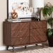 Baxton Studio Markell Mid-Century Modern Transitional Walnut Brown Finished Wood 6-Drawer Dresser - BSOLV44COD44231WI-CLB-6DW-Dresser