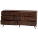 Baxton Studio Graceland Mid-Century Modern Transitional Walnut Brown Finished Wood 6-Drawer Dresser - BSOLV45COD45231WI-CLB-6DW-Dresser