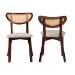 Baxton Studio Dannell Mid-Century Modern Grey Fabric and Walnut Brown Finished Wood 2-Piece Dining Chair Set - BSOCS003C-Walnut/Light Grey-DC-2PK
