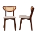 Baxton Studio Dannell Mid-Century Modern Grey Fabric and Walnut Brown Finished Wood 2-Piece Dining Chair Set - BSOCS003C-Walnut/Light Grey-DC-2PK