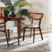 Baxton Studio Dannell Mid-Century Modern Grey Fabric and Walnut Brown Finished Wood 2-Piece Dining Chair Set - BSOCS003C-Walnut/Light Grey-DC-2PK
