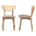 Baxton Studio Dannell Mid-Century Modern Grey Fabric and Natural Oak Finished Wood 2-Piece Dining Chair Set - BSOCS003C-Natural Oak/Light Grey-DC-2PK