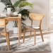 Baxton Studio Dannell Mid-Century Modern Grey Fabric and Natural Oak Finished Wood 2-Piece Dining Chair Set - BSOCS003C-Natural Oak/Light Grey-DC-2PK
