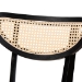 Baxton Studio Dannell Mid-Century Modern Cream Fabric and Black Finished Wood 5-Piece Dining Set - BSOCS003C-Black/Cream-5PC Dining Set