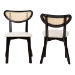 Baxton Studio Dannell Mid-Century Modern Cream Fabric and Black Finished Wood 2-Piece Dining Chair Set - BSOCS003C-Black/Cream-DC-2PK