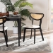 Baxton Studio Dannell Mid-Century Modern Cream Fabric and Black Finished Wood 2-Piece Dining Chair Set - BSOCS003C-Black/Cream-DC-2PK