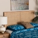 bali & pari Aurelia Modern Bohemian Natural Brown Finished Bayur Wood and Rattan Queen Size Headboard - BSOCPT10-Light Natural/Natural Rattan-Headboard Queen