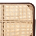bali & pari Lainer Modern Bohemian Dark Brown Finished Bayur Wood and Natural Bamboo Queen Size Headboard - BSOLMZ12-Dark Natural/Natural Rattan-Headboard Queen