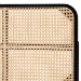 bali & pari Lainer Modern Bohemian Black Finished Bayur Wood and Natural Bamboo Queen Size Headboard - BSOLMZ12-Black/Natural Rattan-Headboard Queen