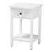 Baxton Studio Yelena Classic and Traditional White Finished Wood 1-Drawer End Table