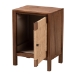 bali & pari Holitz Modern Bohemian Walnut Brown Finished Bayur Wood Nightstand - BSOHoltiz-Medium tone (NAT02)-Nightstand