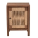 bali & pari Holitz Modern Bohemian Walnut Brown Finished Bayur Wood Nightstand - BSOHoltiz-Medium tone (NAT02)-Nightstand