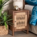 bali & pari Holitz Modern Bohemian Walnut Brown Finished Bayur Wood Nightstand - BSOHoltiz-Medium tone (NAT02)-Nightstand