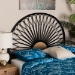 bali & pari Perenna Modern Bohemian Two-Tone Black and Natural Brown Rattan King Size Standalone Headboard - BSODC9045-Rattan-Black/Natural-HB-King