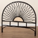 bali & pari Perenna Modern Bohemian Two-Tone Black and Natural Brown Rattan King Size Standalone Headboard - BSODC9045-Rattan-Black/Natural-HB-King